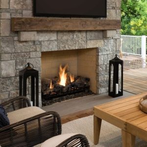 HeatnGlo Castlewood Outdoor Wood Fireplace